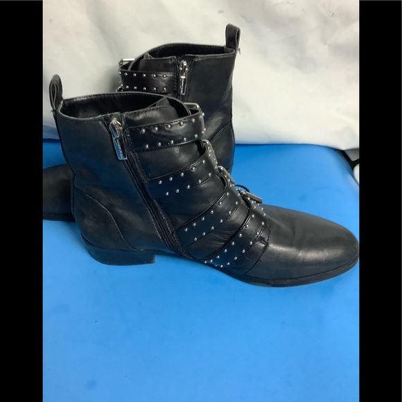Vince Camuto Corvina Studded Leather Combat Boots - Picture 7 of 8